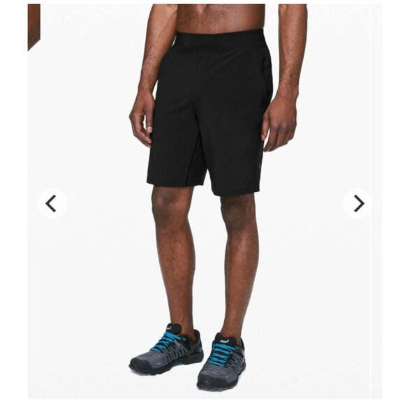 Lululemon Men's Large T.H.E. Short 9" *Linerless Black (1st Release) *Small Hole - Picture 1 of 15